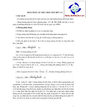 Tài liệu Phân tích cấu trúc hợp chất hữu cơ