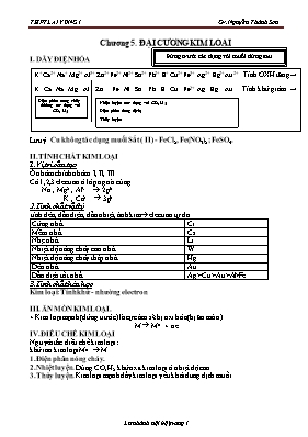 Tóm tắt lý thuyết học kỳ II - Hóa học 10