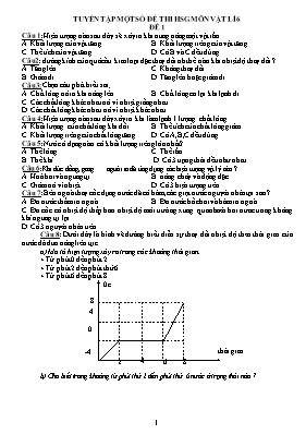 Tuyển tập một số đề thi học sinh giỏi môn Vật