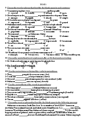 20 Đề thi thử tuyển sinh vào Lớp 10 THPT môn