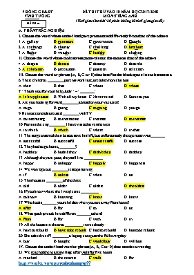 3 Đề thi thử vào Lớp 10 THPT môn Tiếng Anh - Năm học 2017-2018 - Phòng GD & ĐT Vĩnh Tường
