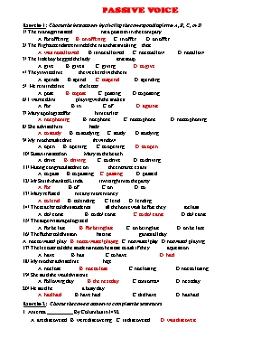 Bài tập Passive voice