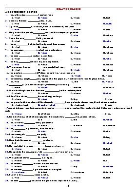 Bài tập Relative clause