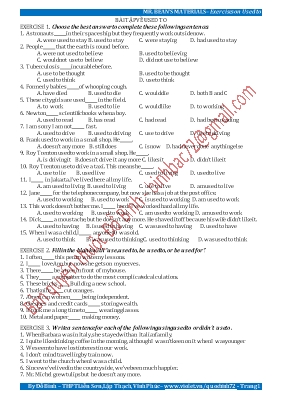 Bài tập về "used to"