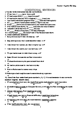 Conditional sentences