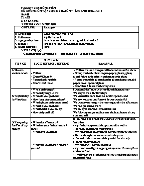 Đề cương ôn tập học kỳ II môn Tiếng Anh 8 - N
