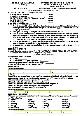 Đề thi học sinh giỏi cấp tỉnh môn Tiếng Anh Lớp 9 - Năm học 2015-2016 - Sở GD & ĐT Phú Thọ (Có đáp án)