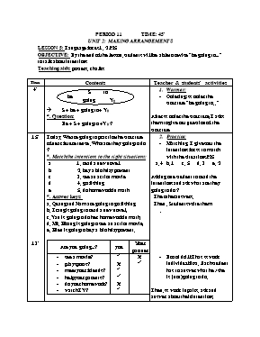 Giáo án Tiếng Anh 8 - Tiết 11 (Bản đẹp 3 cột)