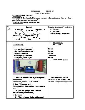 Giáo án Tiếng Anh 8 - Tiết 16 (Bản đẹp 3 cột)