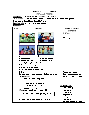 Giáo án Tiếng Anh 8 - Tiết 2 (3 cột)