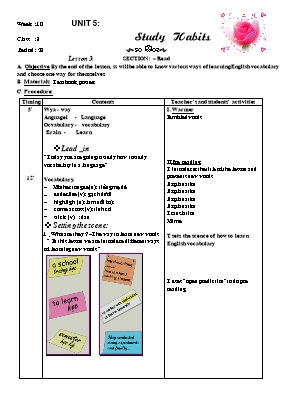 Giáo án Tiếng Anh 8 - Tiết 28 (Bản đẹp 3 cột)