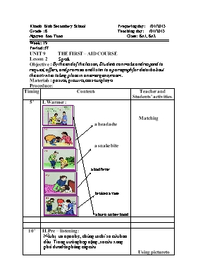 Giáo án Tiếng Anh 8 - Tiết 57 - Năm học 2012-2013 - Nguyễn Bảo Toàn