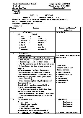 Giáo án Tiếng Anh 8 - Tiết 87 - Năm học 2012-2013 - Nguyễn Bảo Toàn