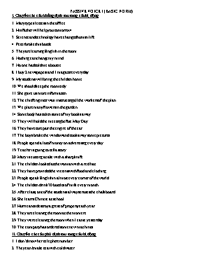 Passive voice 1 (Basic form)